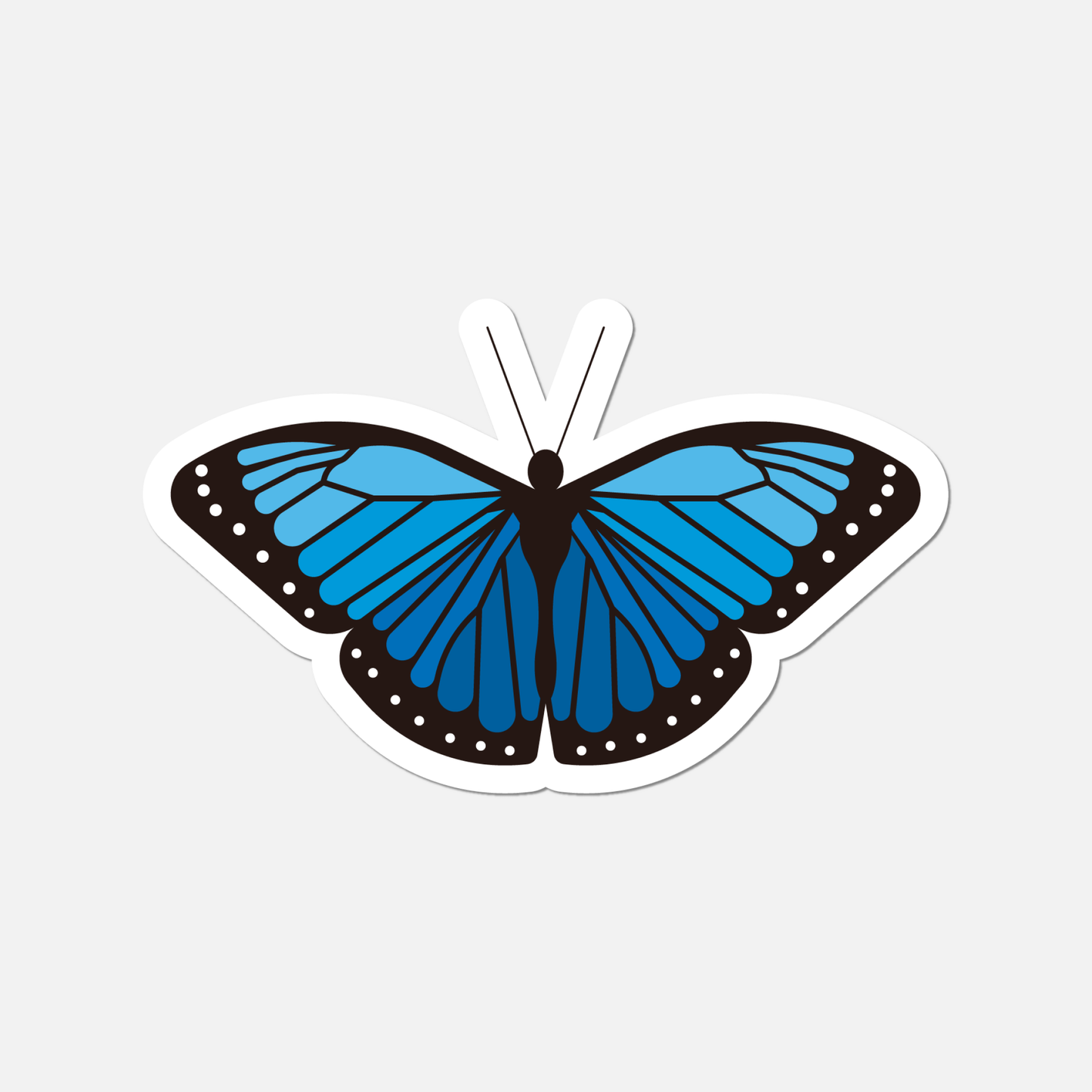 Light Blue Butterfly Sticker