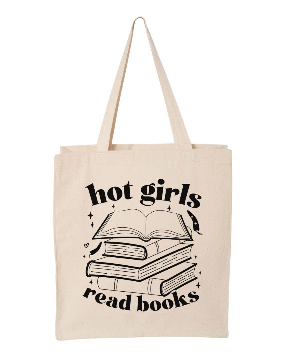 Hot Girls Read Bookish Canvas Tote Bag