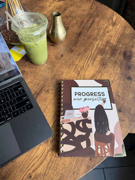 Progress Over Perfection Journal - Journal for Black Women