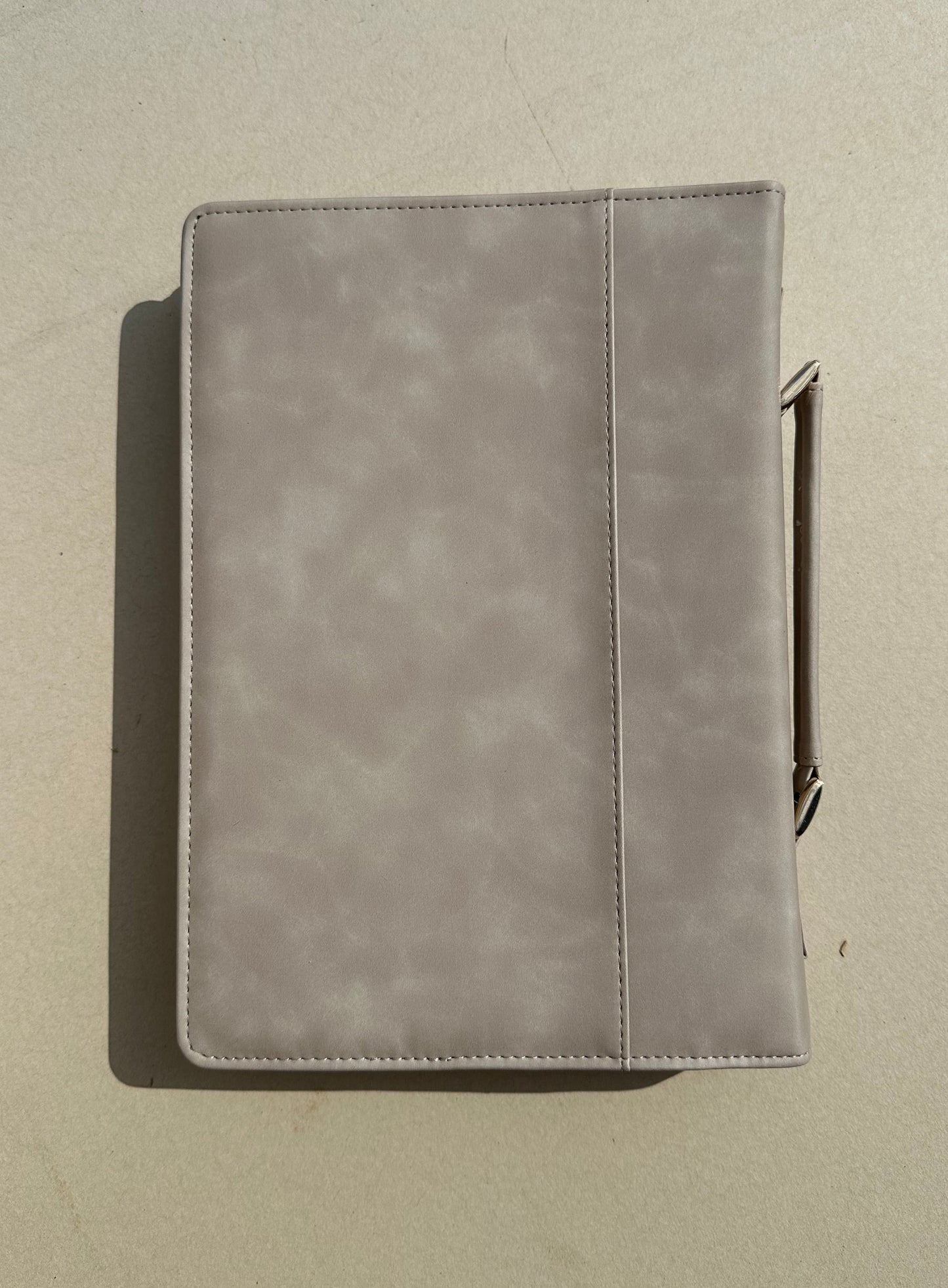 Bible Cover Fashion Cream Everything Beautiful Ecc 3:11 L: Large