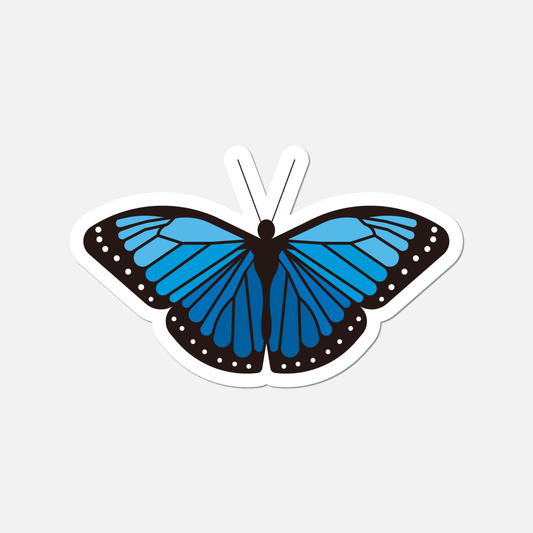 Light Blue Butterfly Sticker