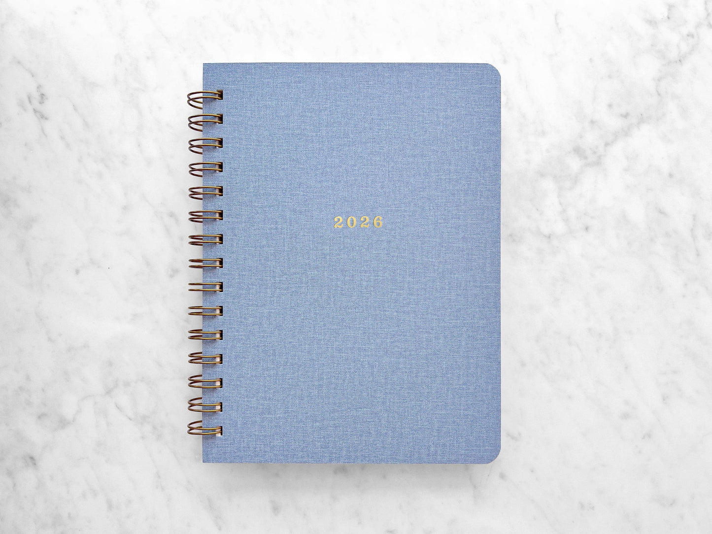 12-Month Planner, Blue Bookcloth: Jan-Dec 2026