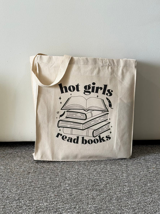Hot Girls Read Bookish Canvas Tote Bag