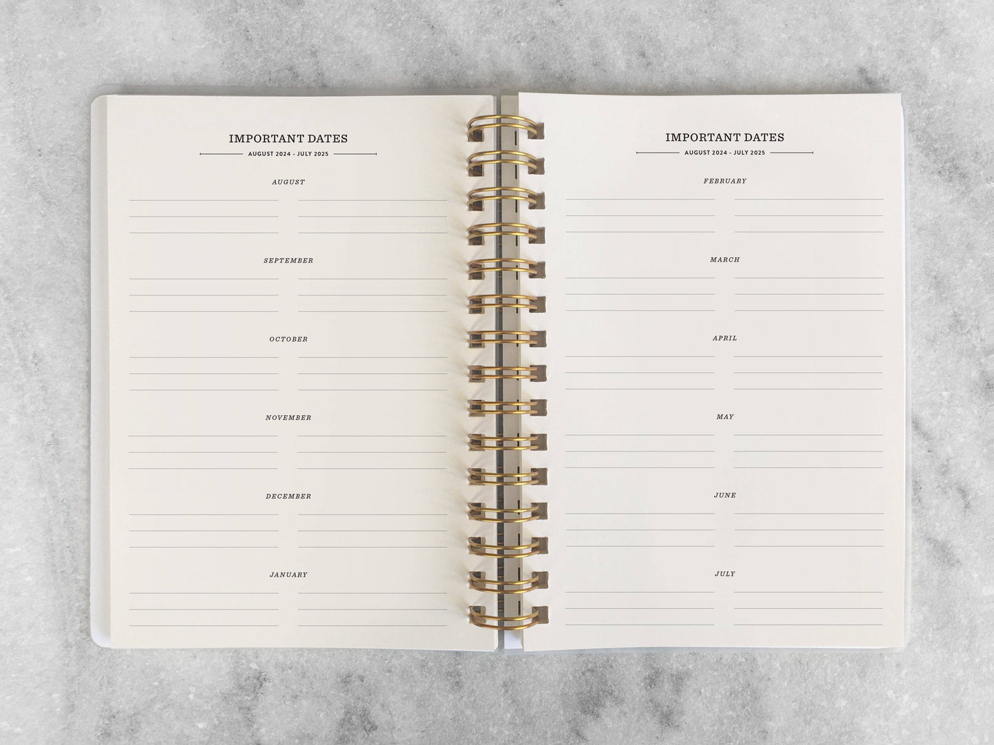 12-Month Planner, Peach Bookcloth: Jan-Dec 2026