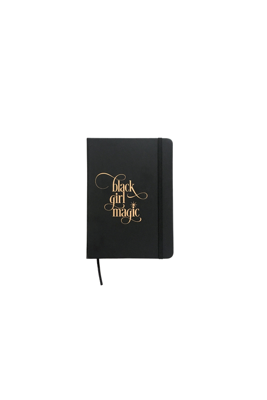 black girl magic, journal, leather cover