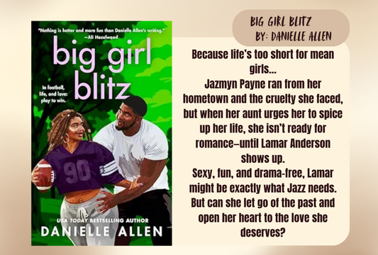 Book cover of 'Big Girl Blitz' by Danielle Allen with a brief description on a beige background.