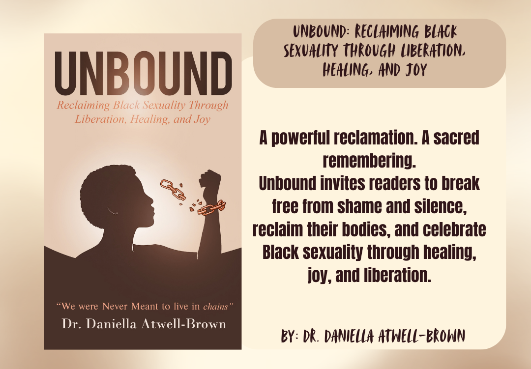 Book cover of 'Unbound' with text about reclaiming Black sexuality.