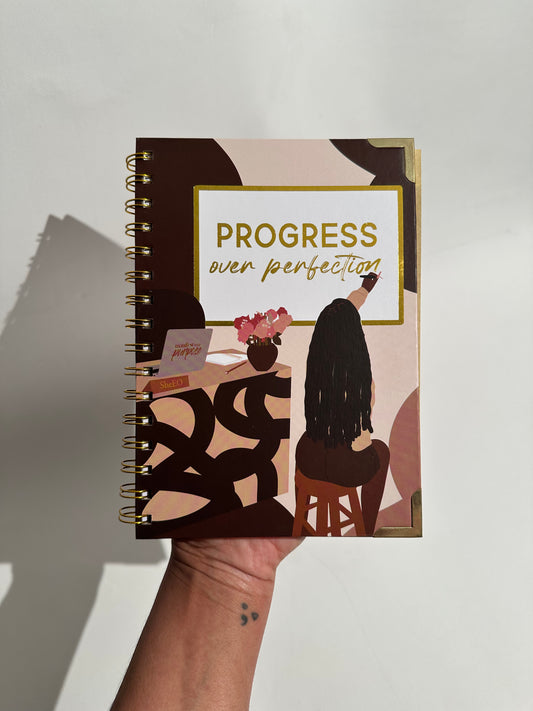 Progress Over Perfection Journal - Journal for Black Women