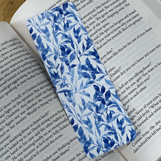 Blue Leaves Bookmark