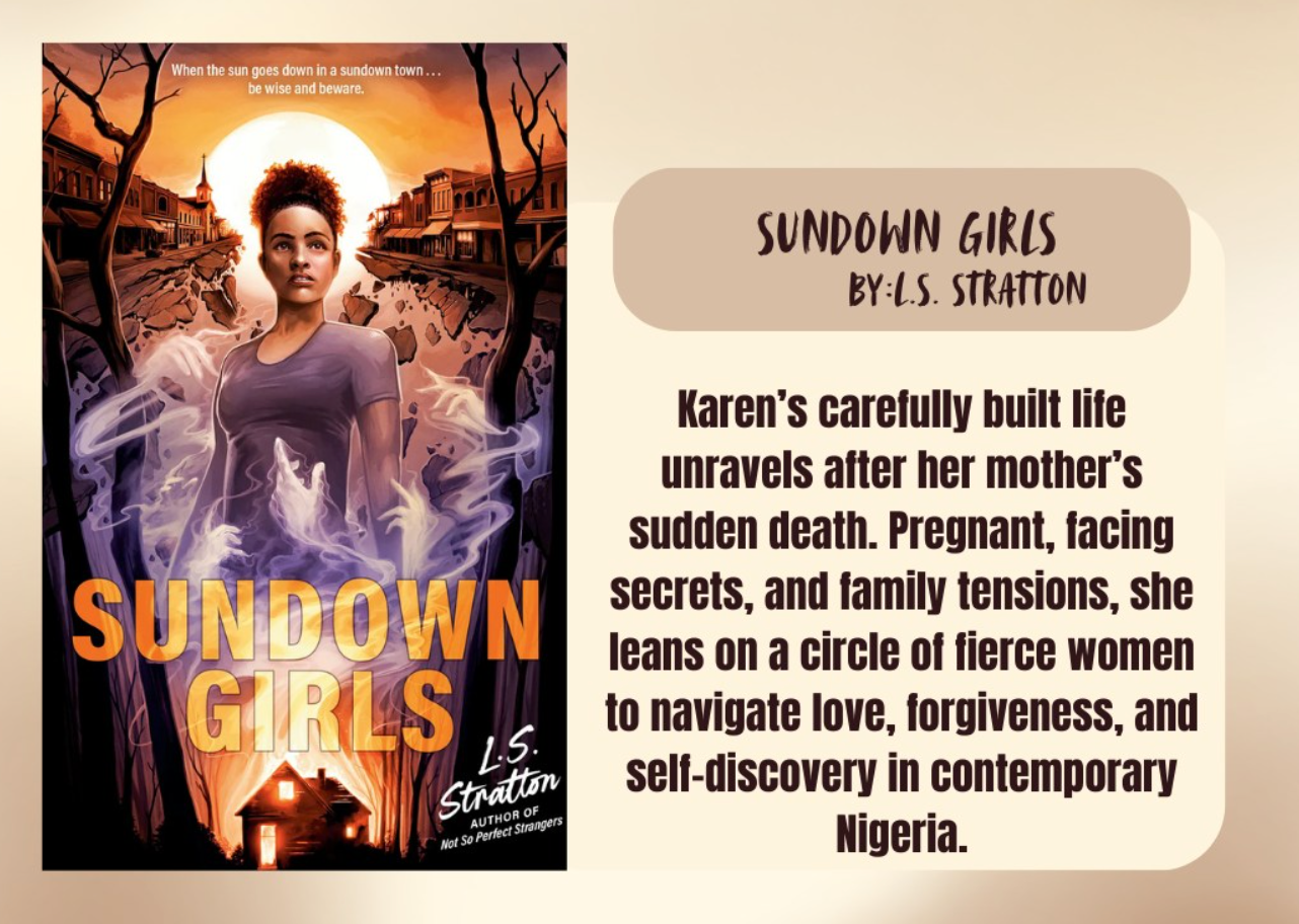 Book cover of 'Sundown Girls' by L.S. Stratton with a description of the story.