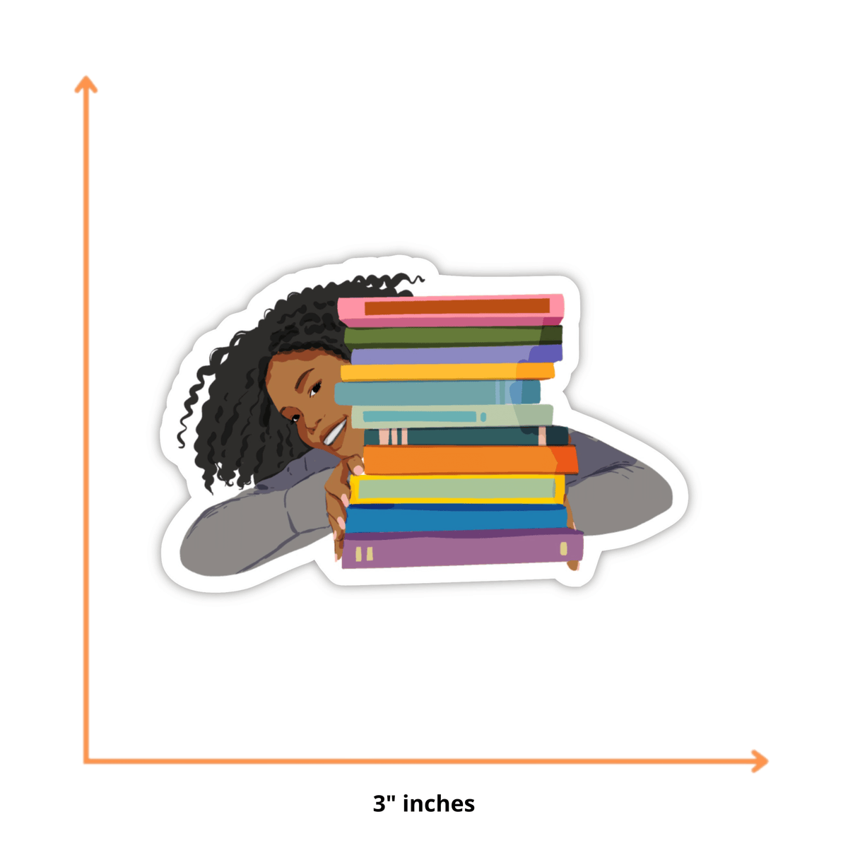 Book Stack Love Sticker