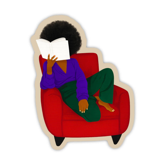 Red Reading Chair Sticker